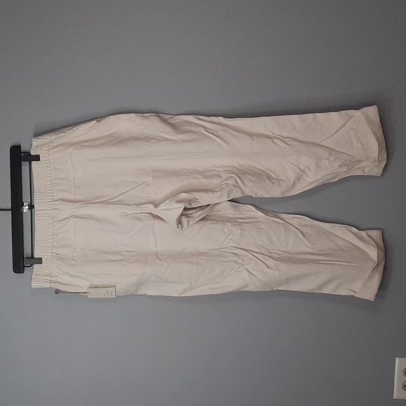 A New Day Cream Loose Fit High Waist Rolled Hem Pants - Picture 11 of 12